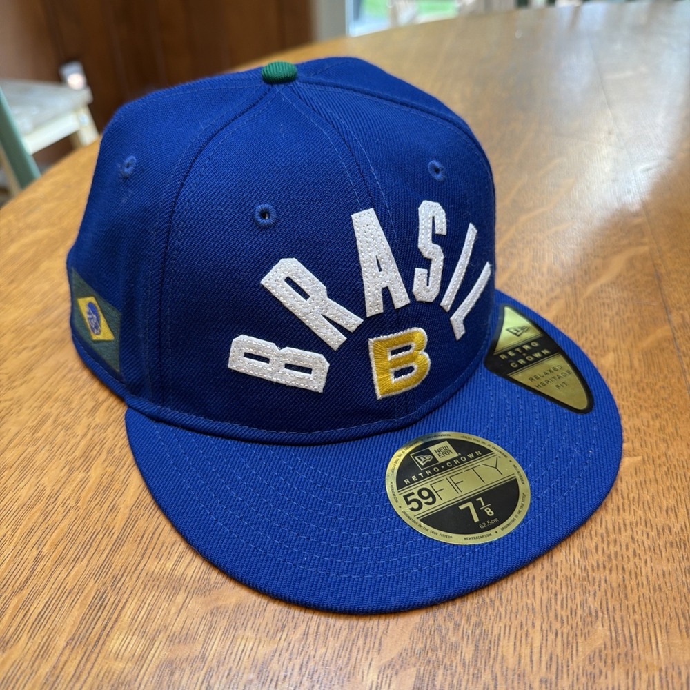 2026 Brazil World Baseball Classic Cap Adult New Era Fitted Size 7 7/8 Hat New